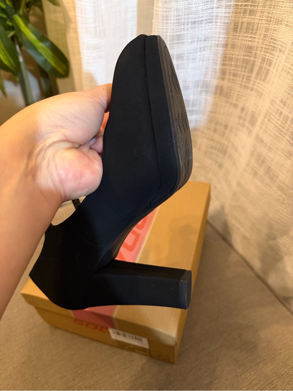 NWOT Soda Black Round-Toe Mary Jane Pumps with Ankle Strap - Picture 4 of 8